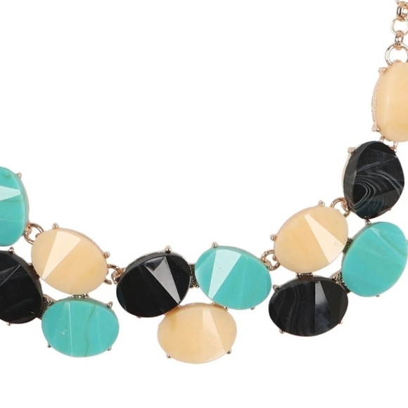 Vintage Oval Bead Pastel Resin Turquoise Necklace - Picture 3 of 3